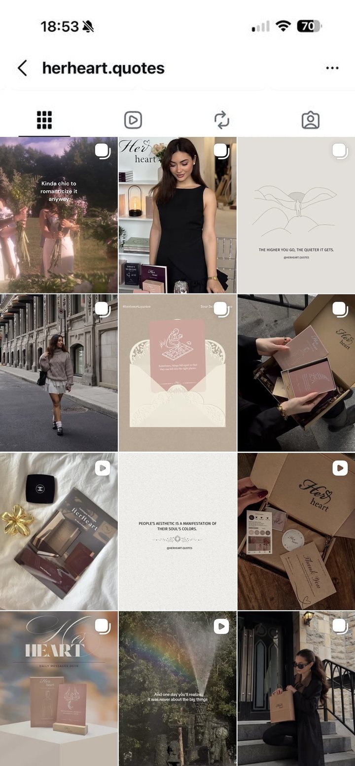 The HerHeart Instagram feed